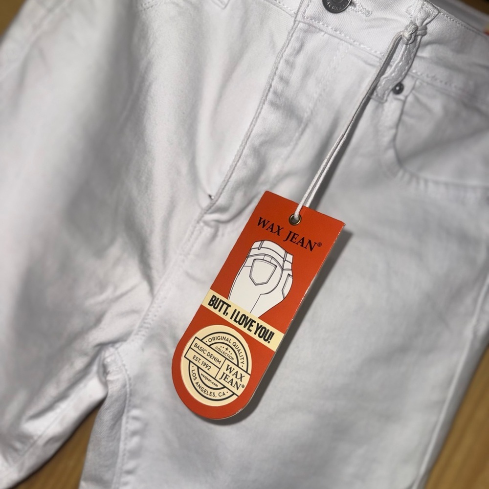 Wax Jean Women's High Rise White Jeans - Picture 2 of 5